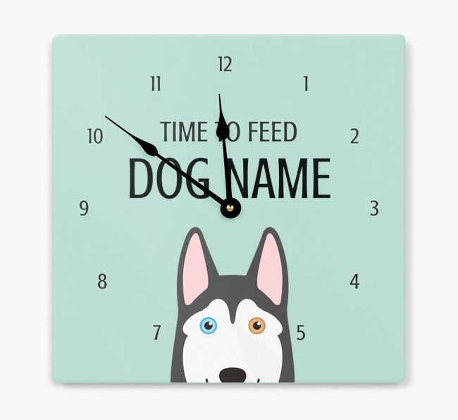 Time To Feed: Personalized {breedFullName} Wall Clock